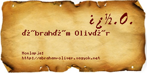 Ábrahám Olivér névjegykártya