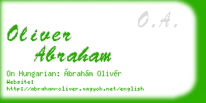 oliver abraham business card